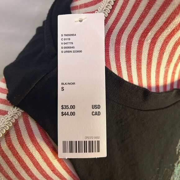 Urban Outfitters Black Top Fringe Dragon Indie Grunge Alternative NWT Size Small - Picture 10 of 11